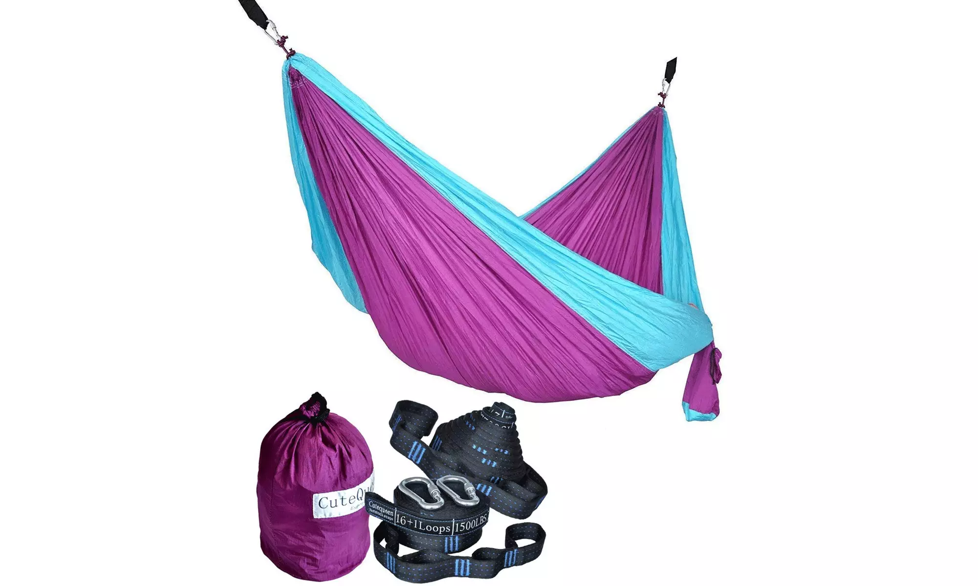 Cutequeen  Hammock with Tree Straps Garden Outdoor Camping Hammocks - Primary Image