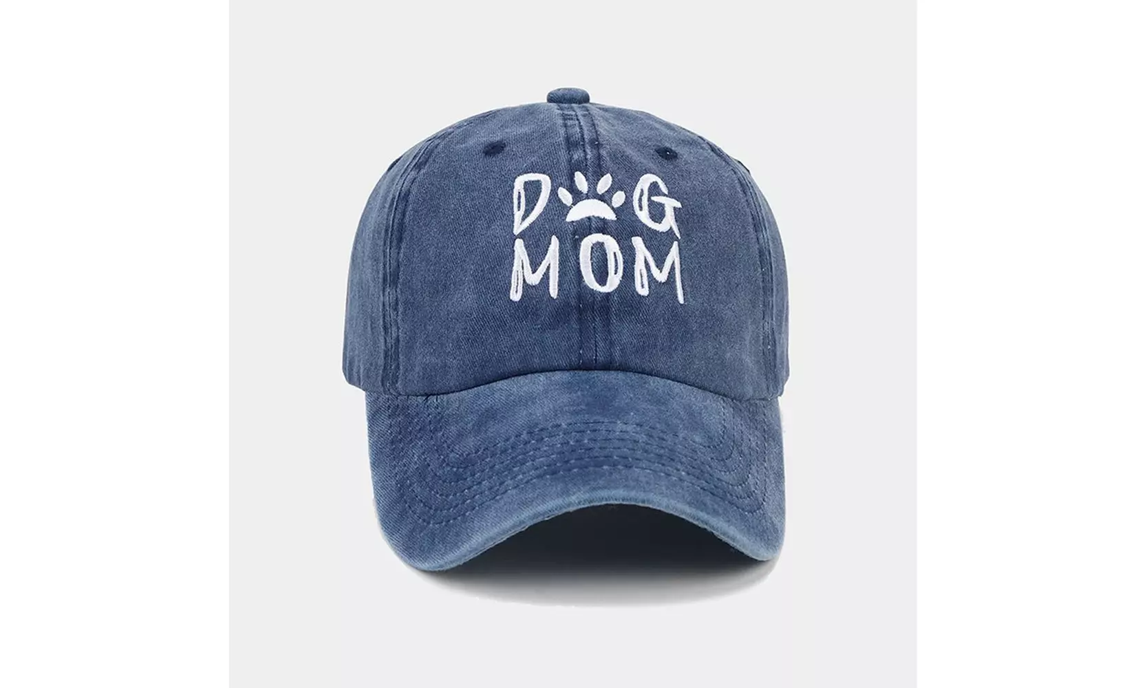 Pure Cotton "Dog Mom" Baseball Cap Hat