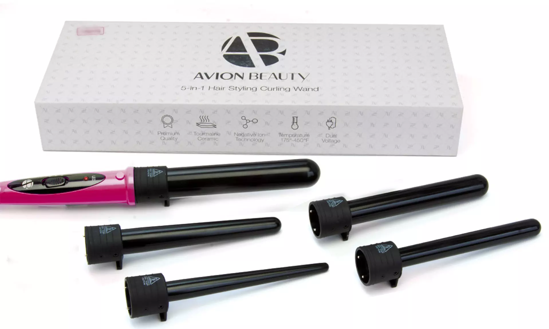 Premier 5 in 1 Curling Wand by Avion Beauty - 5-Piece - Second Medium