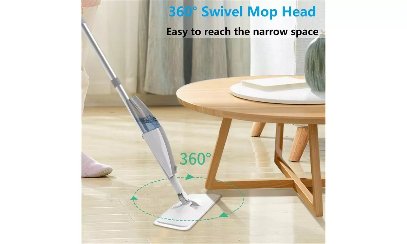 Spray Mops For Floor Cleaning Ergonomic Wet Dry Refillable Tank Microfiber Pads