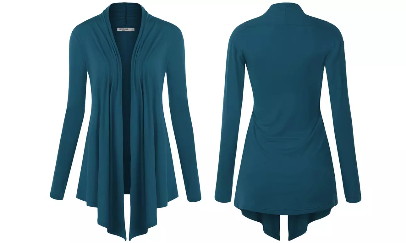 Open Front Cardigan S-3X by Made By Johnny Plus Size Sweater  