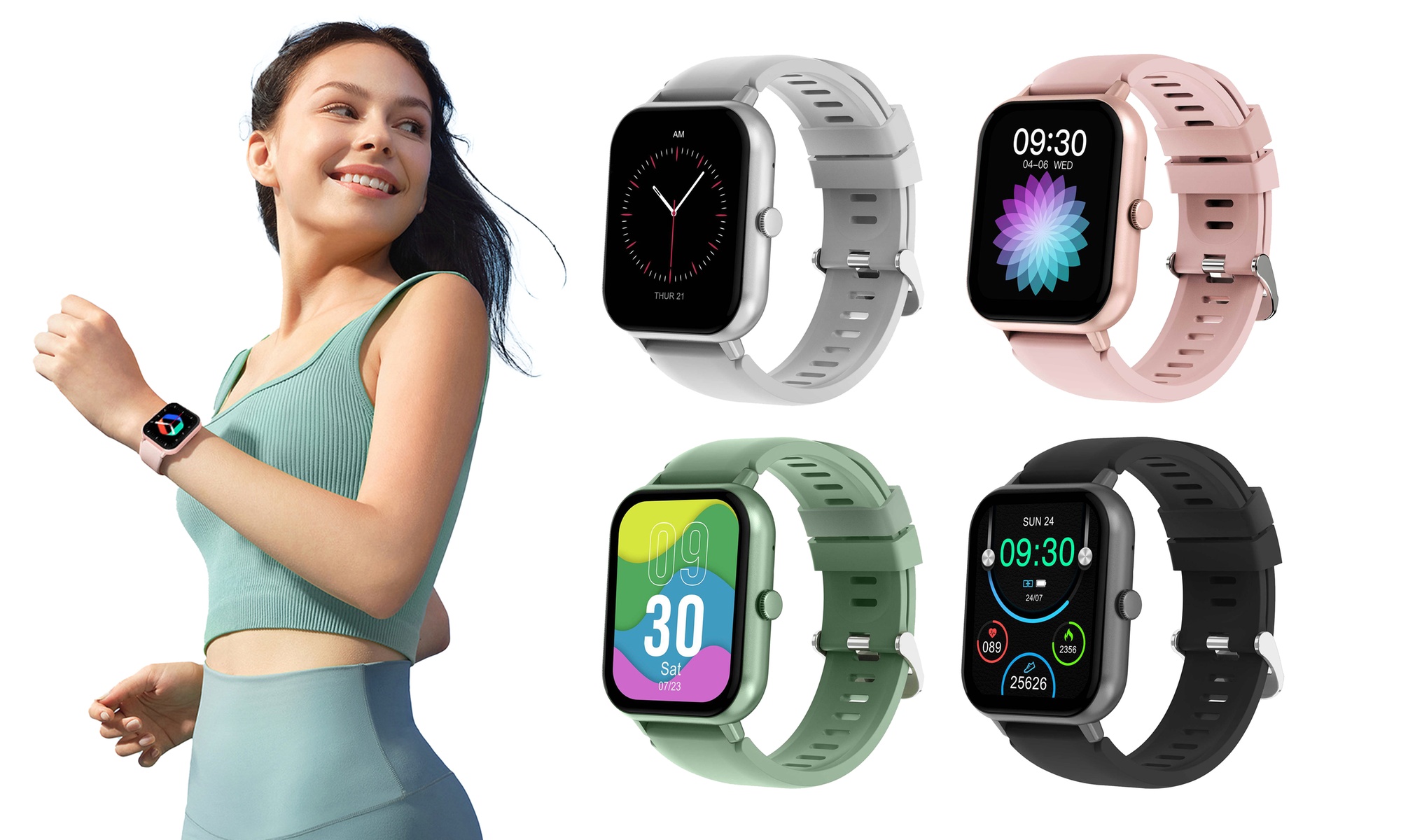 Smart Watch 1.83" Full Touch IP67 Waterproof Fitness Tracker with Heart Rate