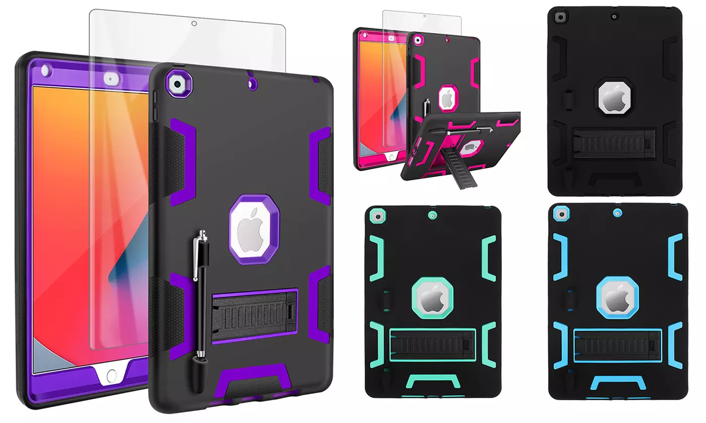 For Apple iPad 7th Gen/8th Gen 10.2" Case&Screen Protetor Pen  Heavy Duty Cover - Primary Image
