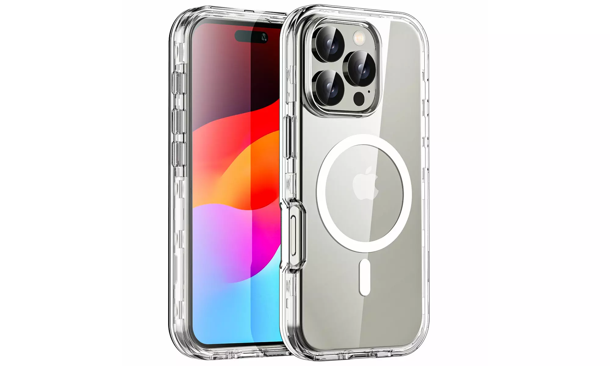 MagSafe Clear Case For iPhone 16 Pro Max 16 Heavy Duty Shockproof 3-Layer Cover