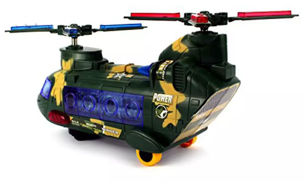 Military Army Chinook Bump 'N Go Toy Helicopter - Second Medium