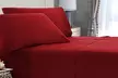 Clearance: Microfiber Embroidery Bed Sheet Set with Pillowcase - Second Medium