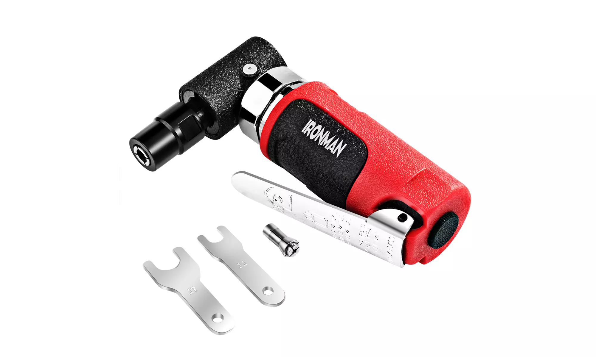 Angle Air Die Grinder 20000 RPM High Speed 1/4" inlet w/ 1/4" and 1/8" Collets - Primary Image