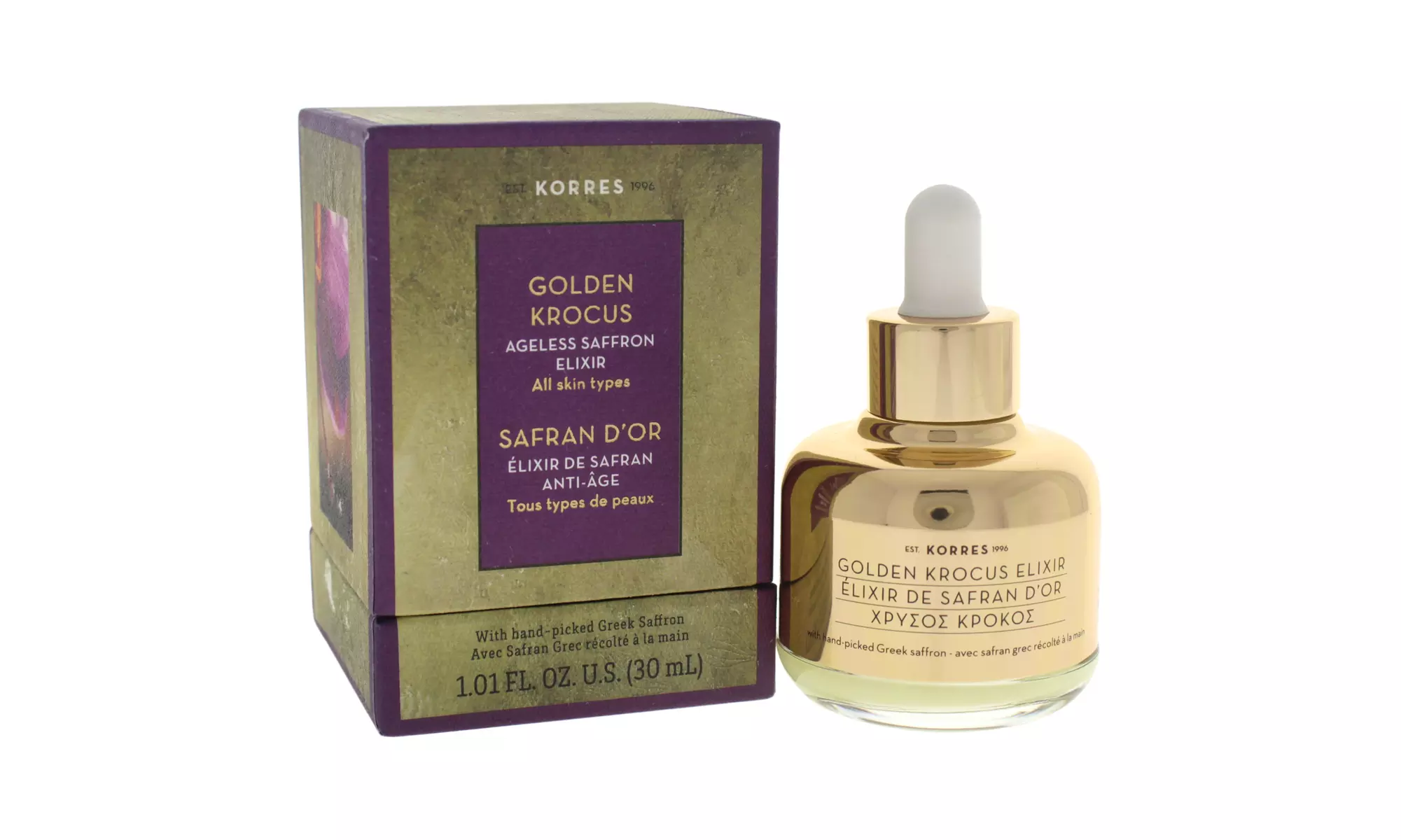 Golden Krocus Ageless Saffron Elixir by Korres for Unisex - 1.01 oz - Primary Image
