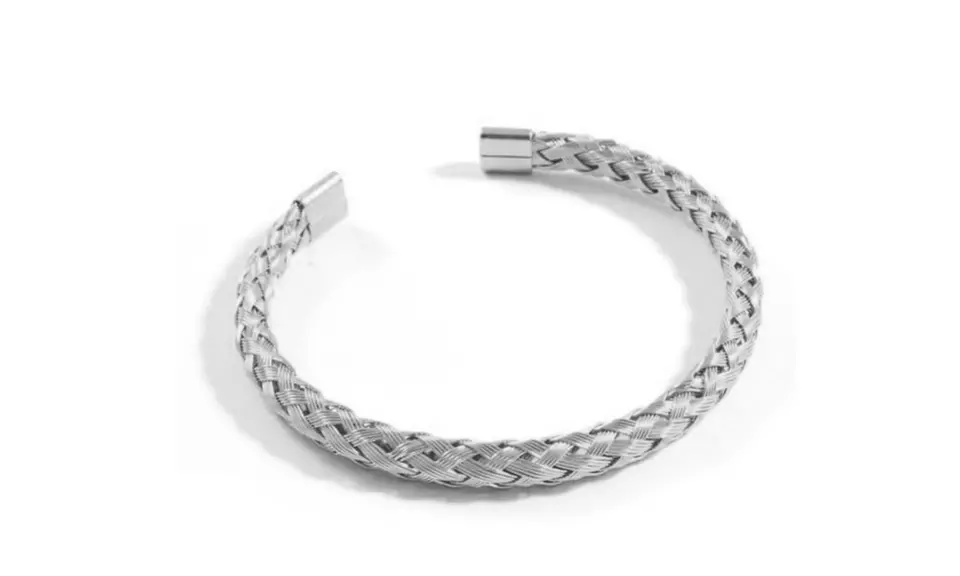 Zarina Bracelets Weaved In Rosegold Gold And Silver Finish