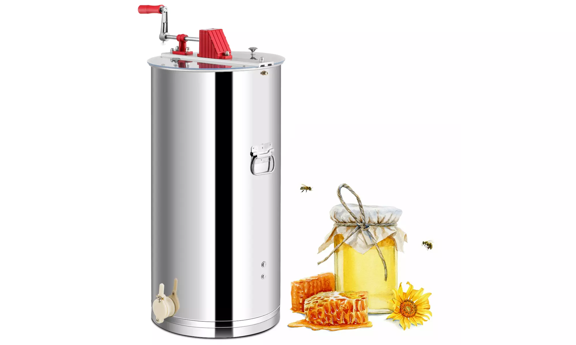 Costway 2 Frame Honey Extractor Manual Crank Honey Separator - Primary Image
