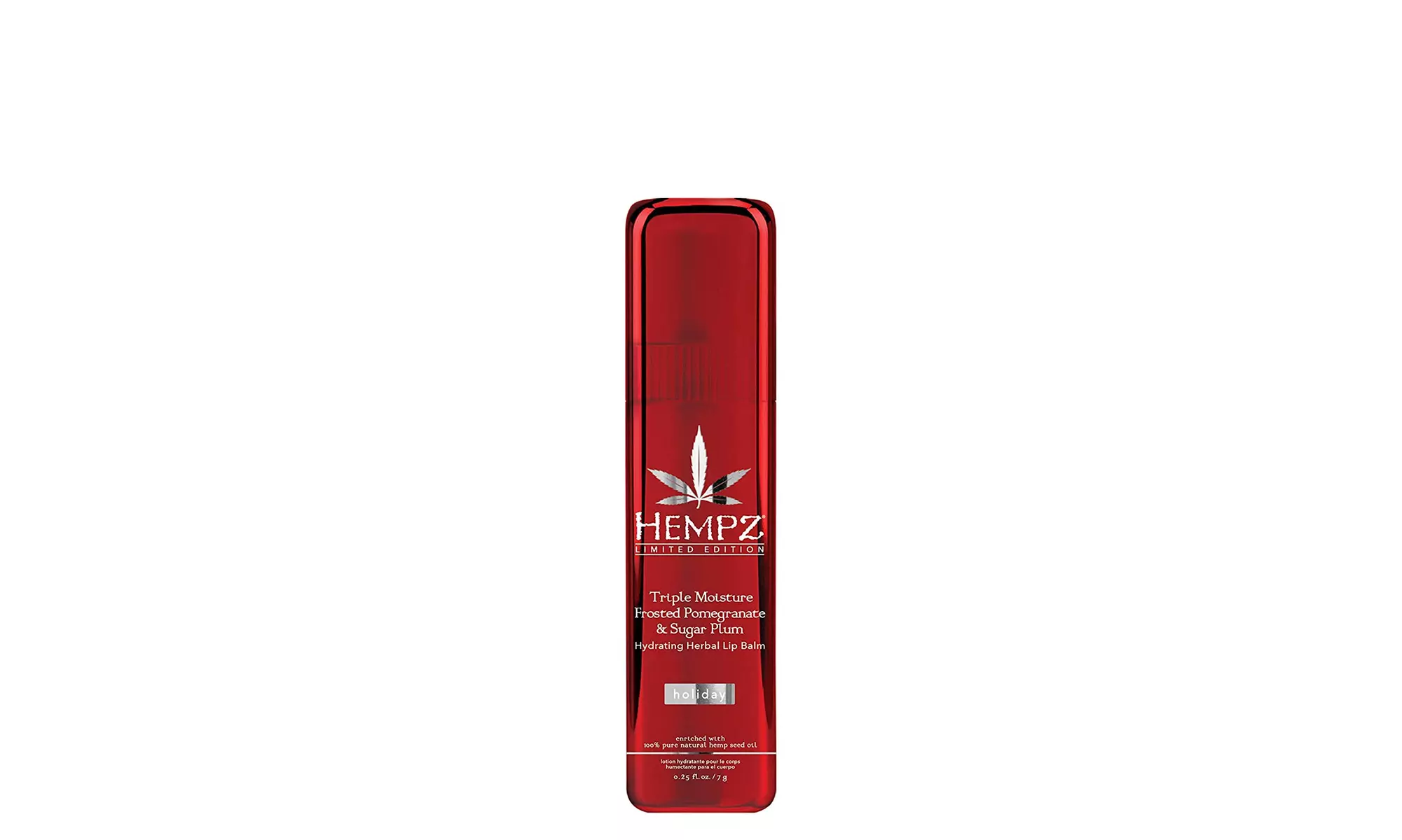Hempz Lip Balm Triple Moisture Frosted Pomegranate & Sugar Plum 0.25oz - Primary Image