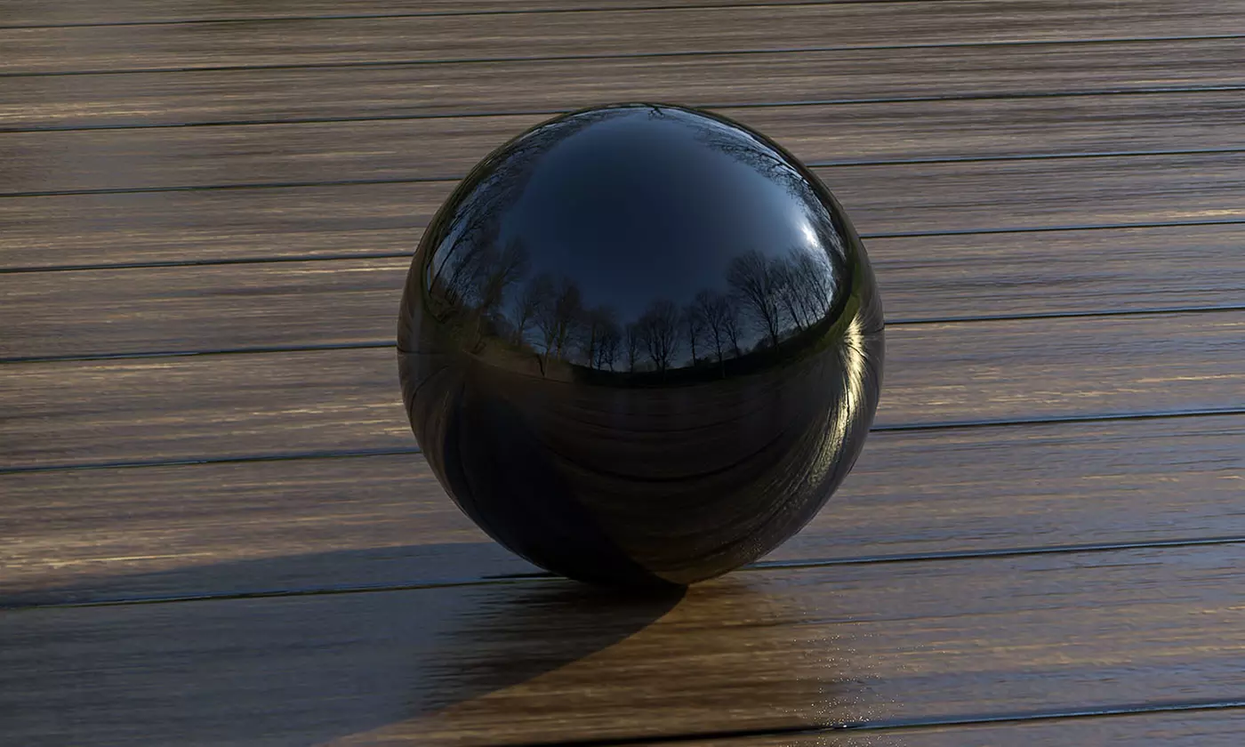 6"  Sphere Black Crystal Ball Healing Rainbow Stone Home Decor