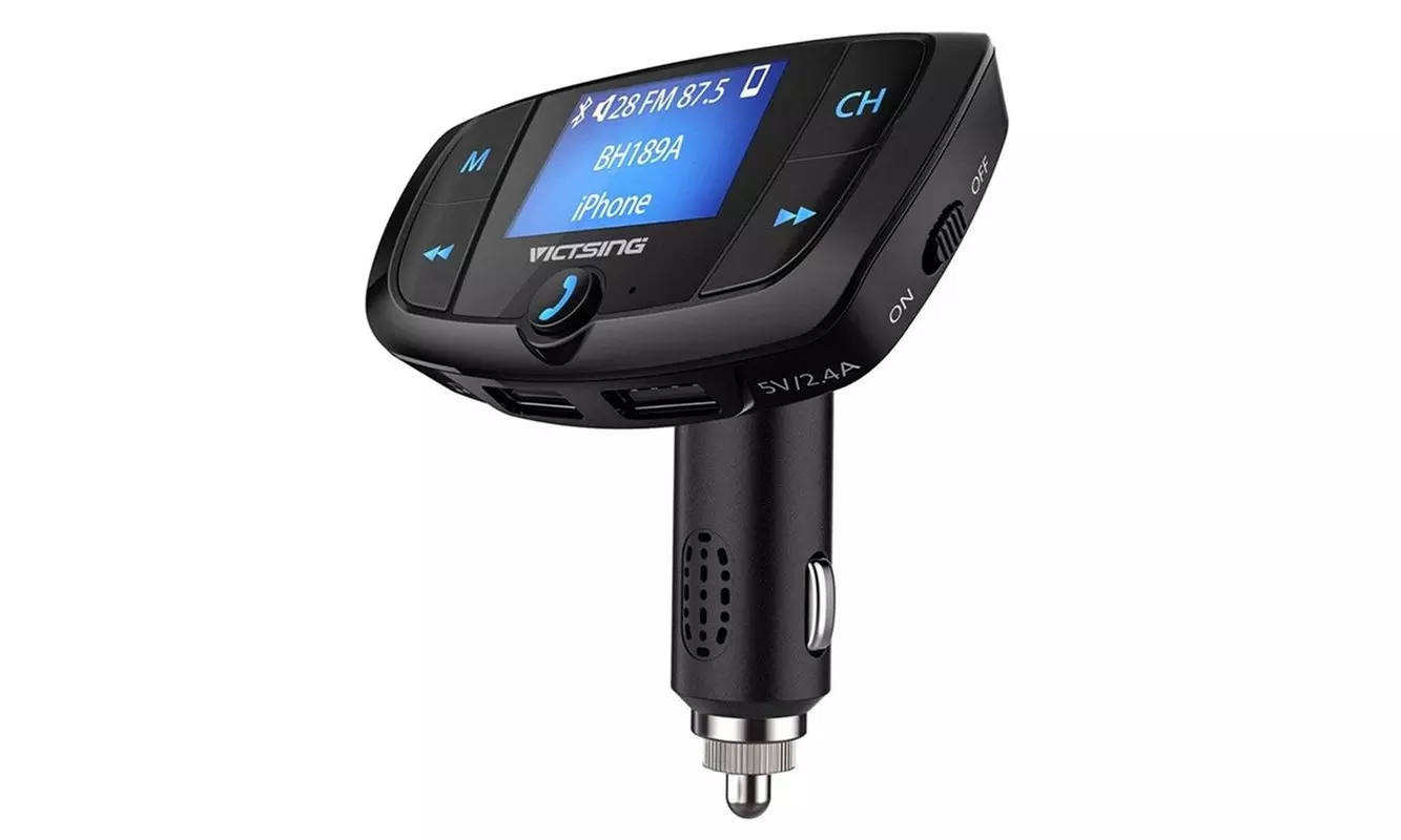 Bluetooth Wireless Car 2 USB Charger FM Transmitter Radio Adapter - Primary Image