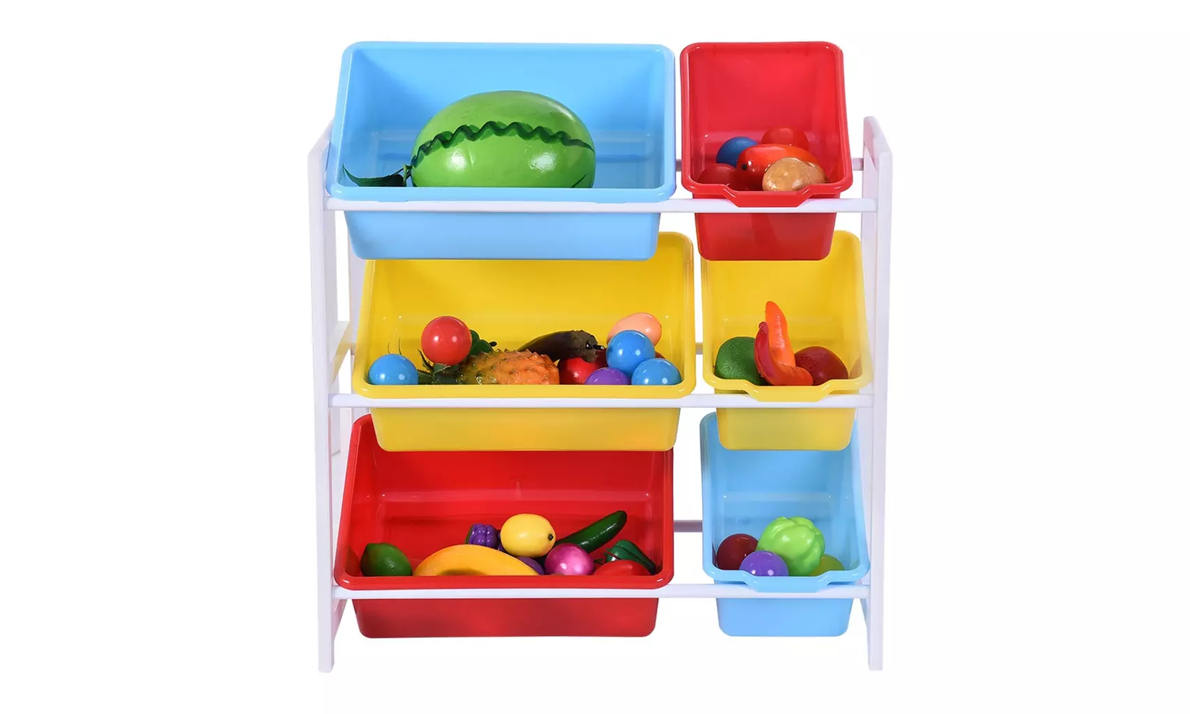 Solid Wood Toy Rack Kids' Toy Storage Organizer Children Finishing Storage Rack - Second Medium