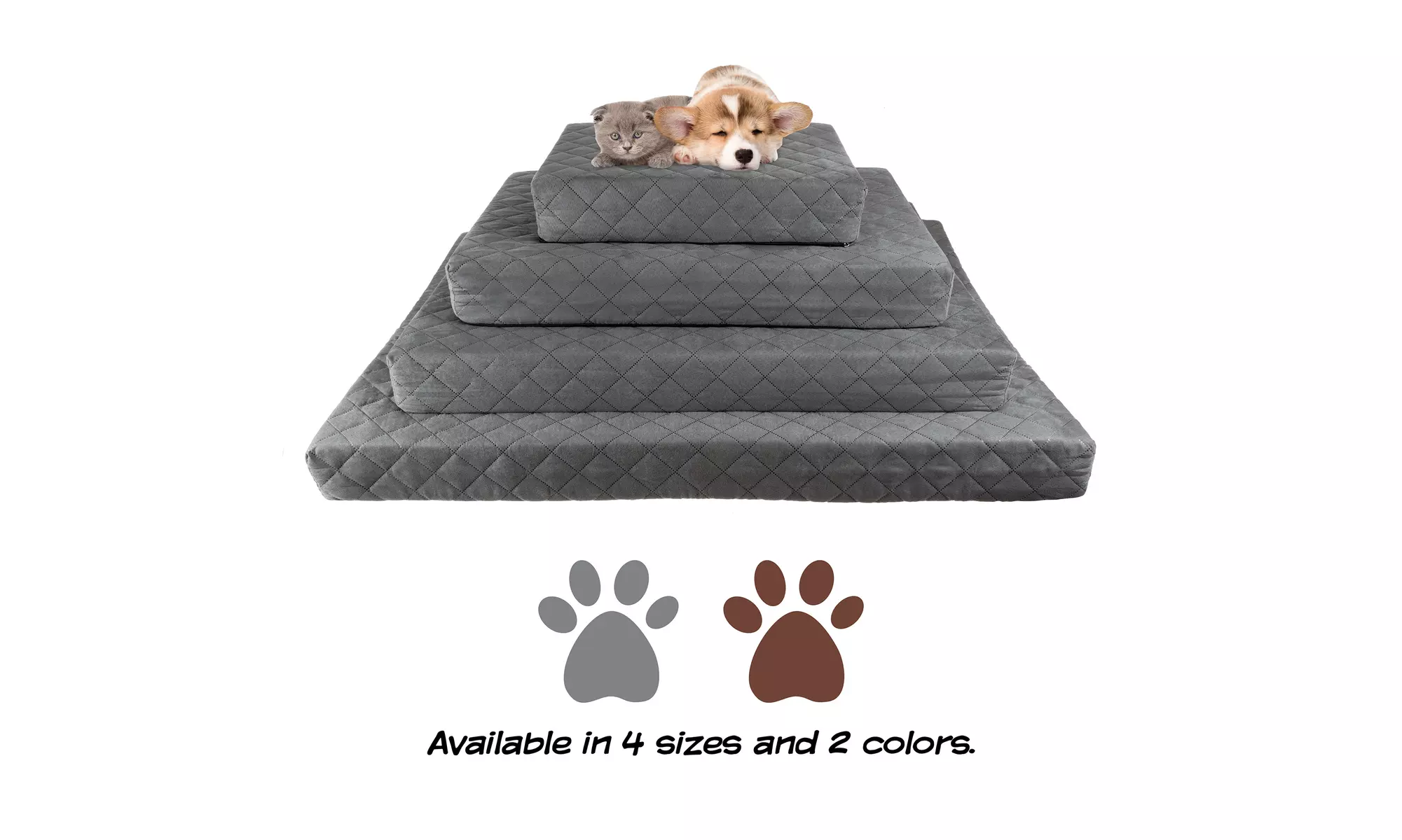 Waterproof Memory Foam Pet / Dog Bed - with Removable Washable Cover - Primary Image
