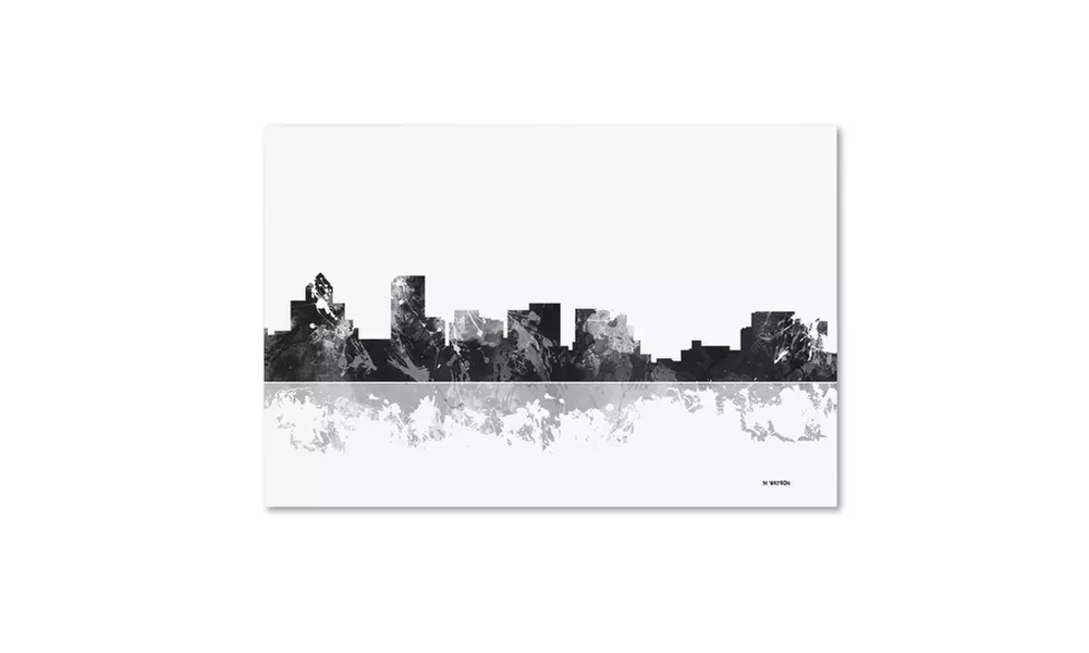 Marlene Watson 'Salem Oregon Skyline BG-1' Canvas Art - Primary Image