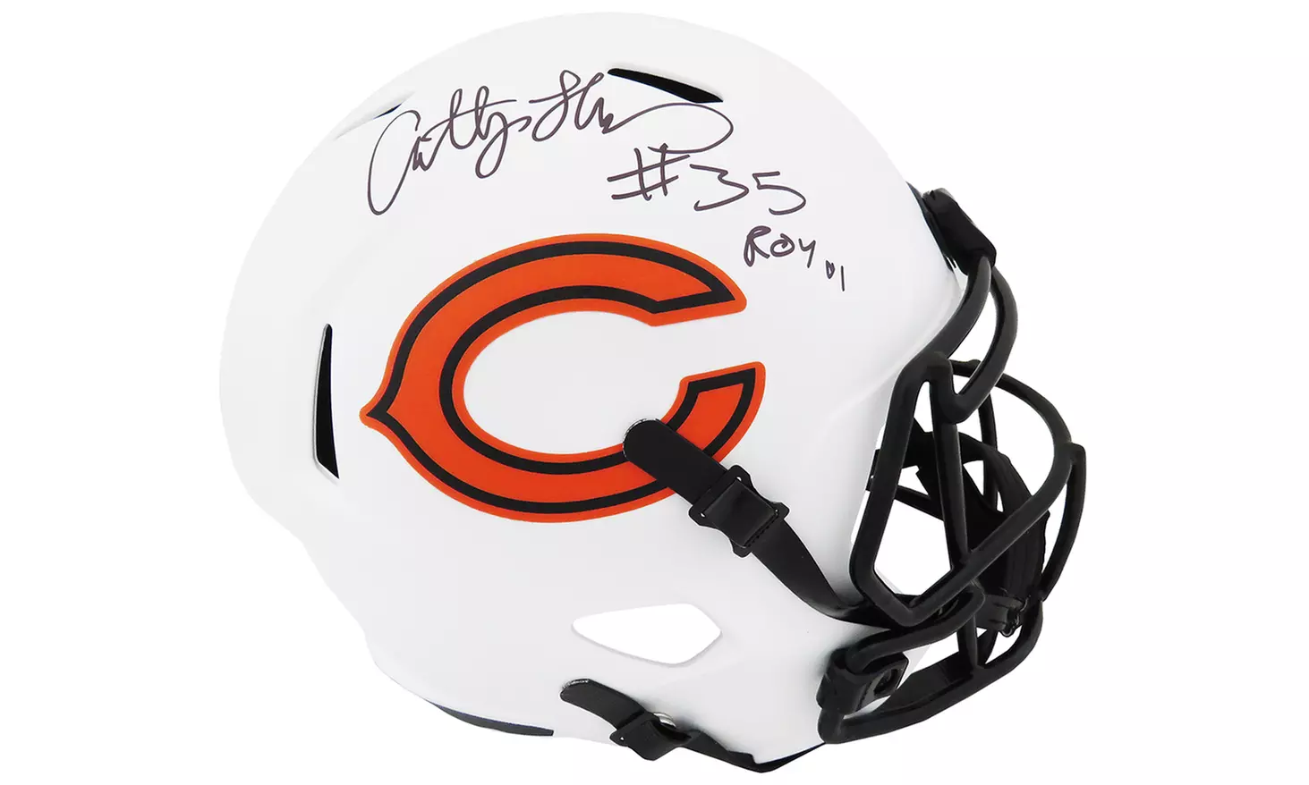 Anthony Thomas Signed Bears Lunar Riddell Full Size Replica Helmet w/ROY'01 - Primary Image