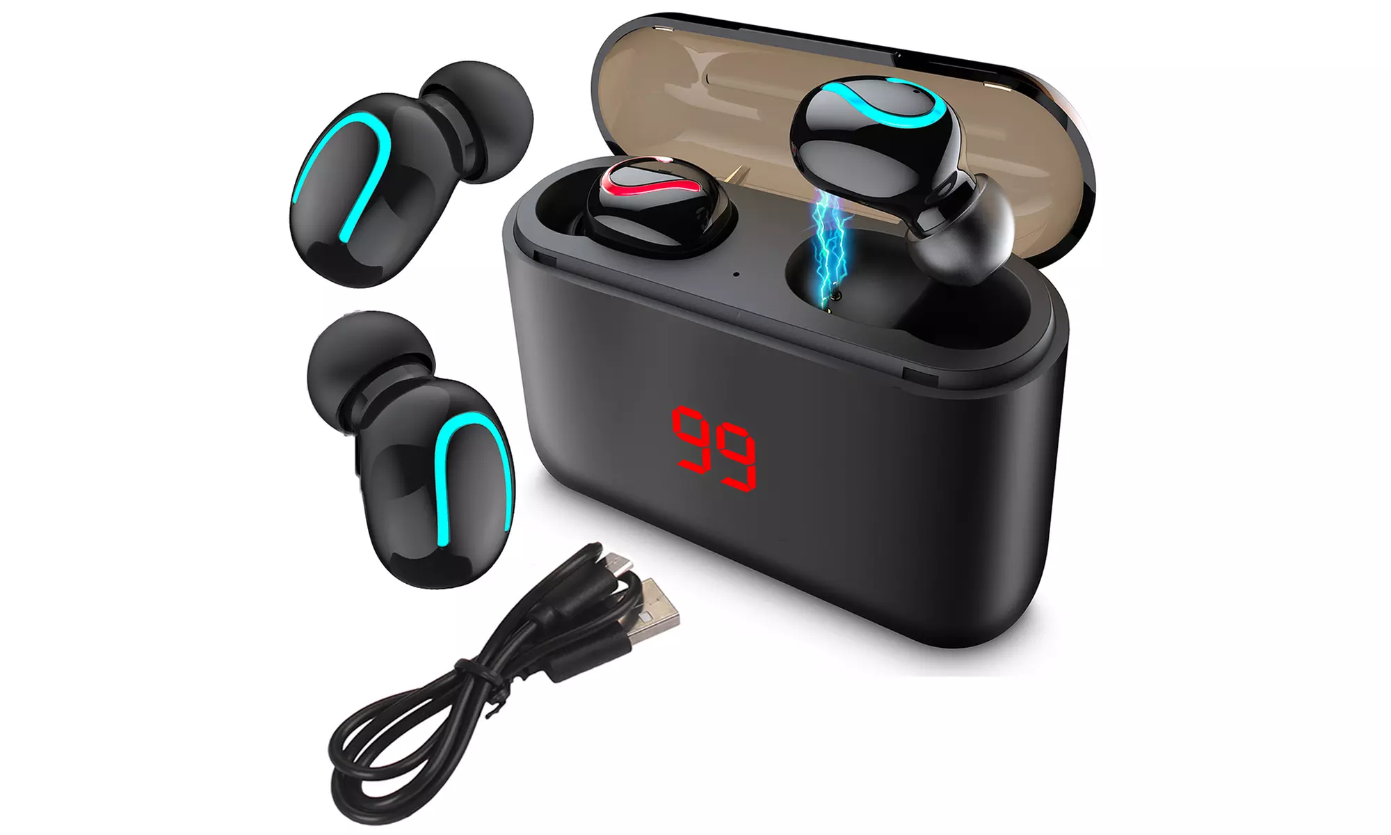 HQB-Q32 TWS Bluetooth Stereo In-Ear Earbuds Mic With Magnetic Charging Dock - Primary Image