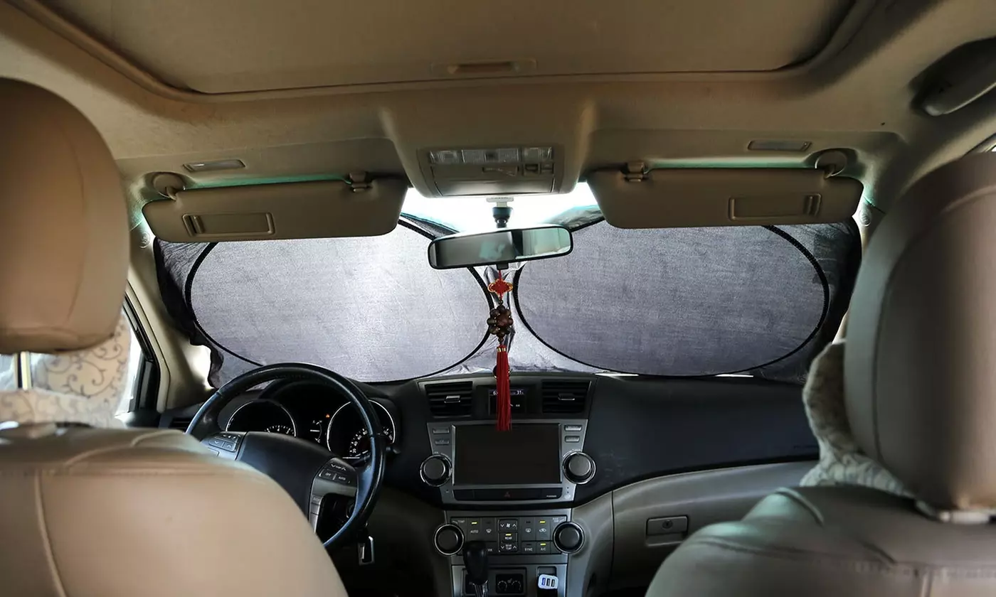 iMounTEK Foldable Car Windshield Visor Sunshade UV Rays Sun Visor Protector