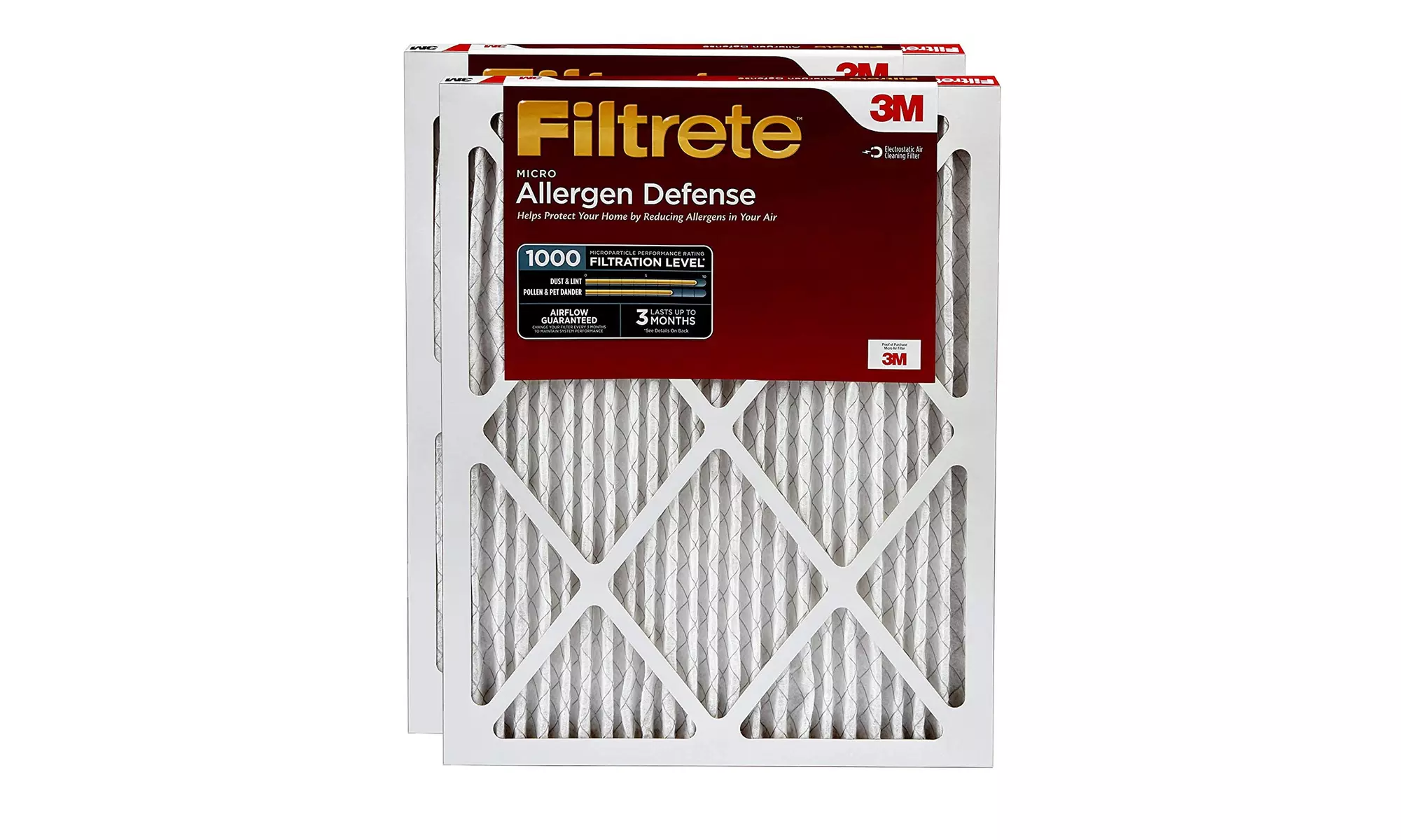 Filtrete AC Furnace Air Filter, MPR 1000, Micro Allergen Defense, 2-Pack - Primary Image