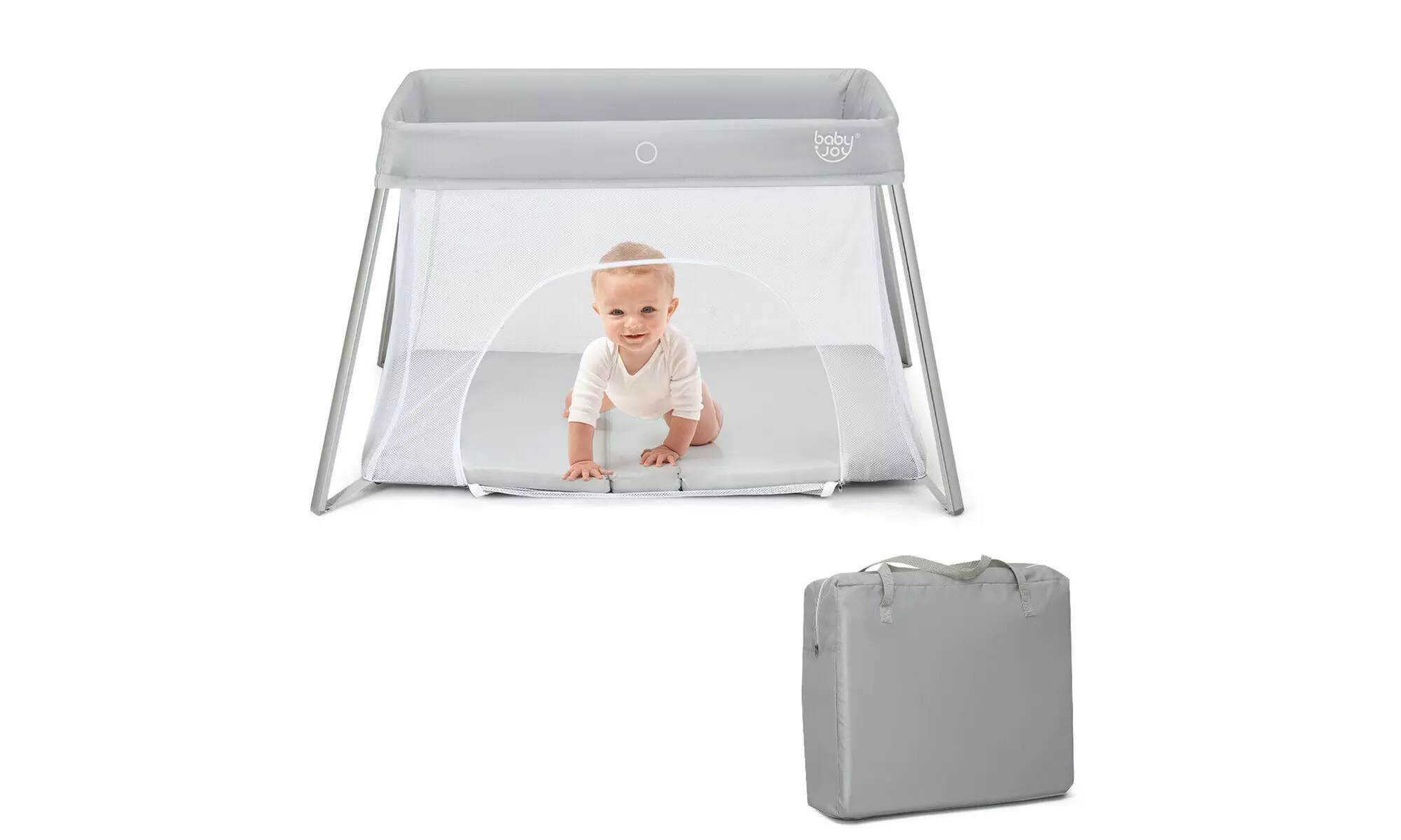 Costway Foldable Baby Playpen Playard Lightweight Crib w/ Carry Bag For Infant