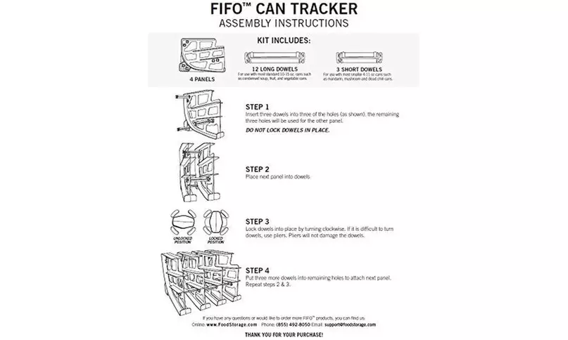 FIFO Can Tracker , Stores 54 cans - Second Medium