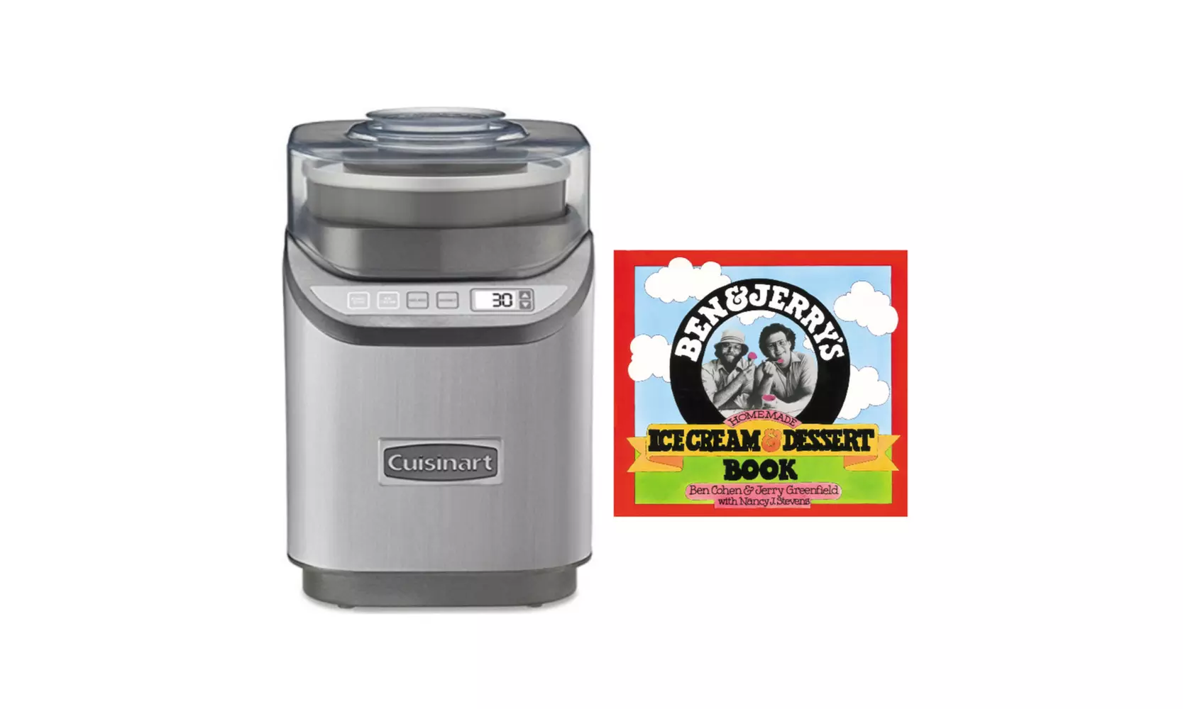 Cuisinart ICE70 Cool Creations Electronic Ice Cream Maker(Brushed Chrome) Bundle - Primary Image