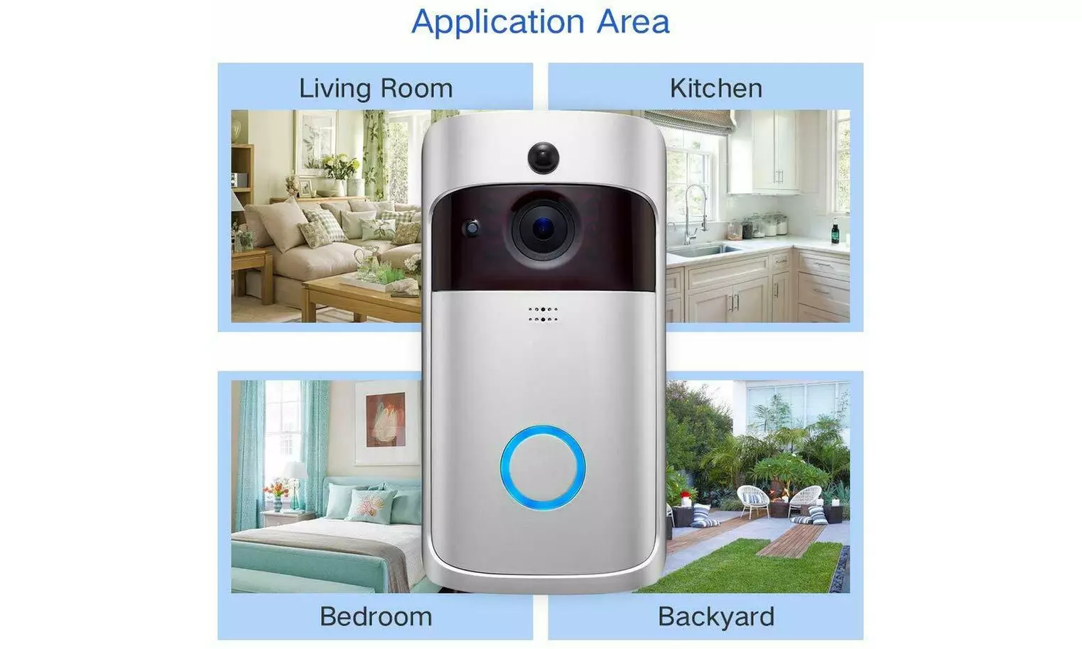 Wireless WiFi Video Doorbell Smart Phone Door Ring Intercom Security Camera Bell - Second Medium