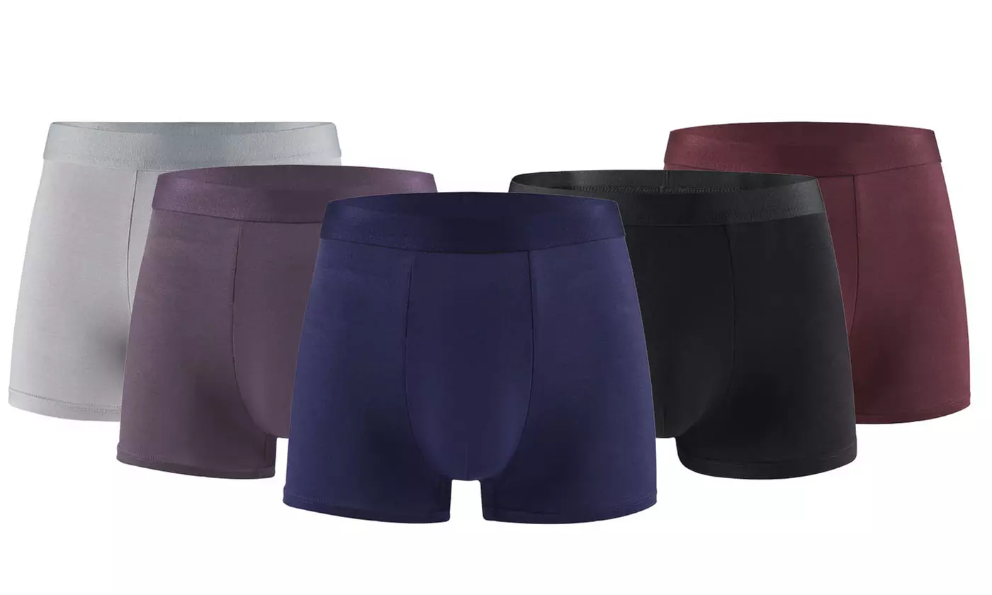 4 Pack Men's Boxer Briefs Breathable 3D Pouch High Elastic Waistband Underwear