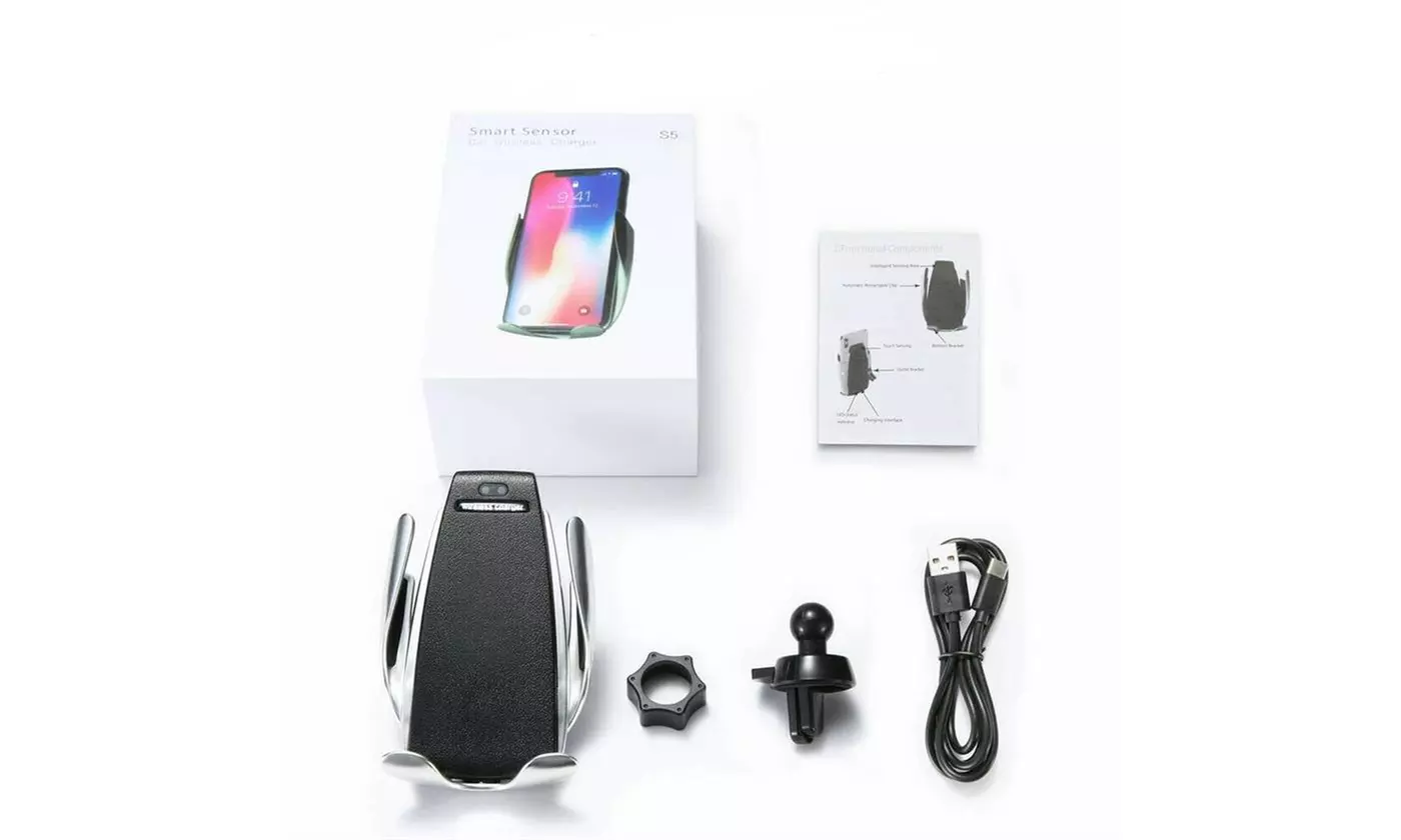 Automatic Clamping Wireless Car Charger Fast Charging Mount For iPhone Samsung - Second Medium