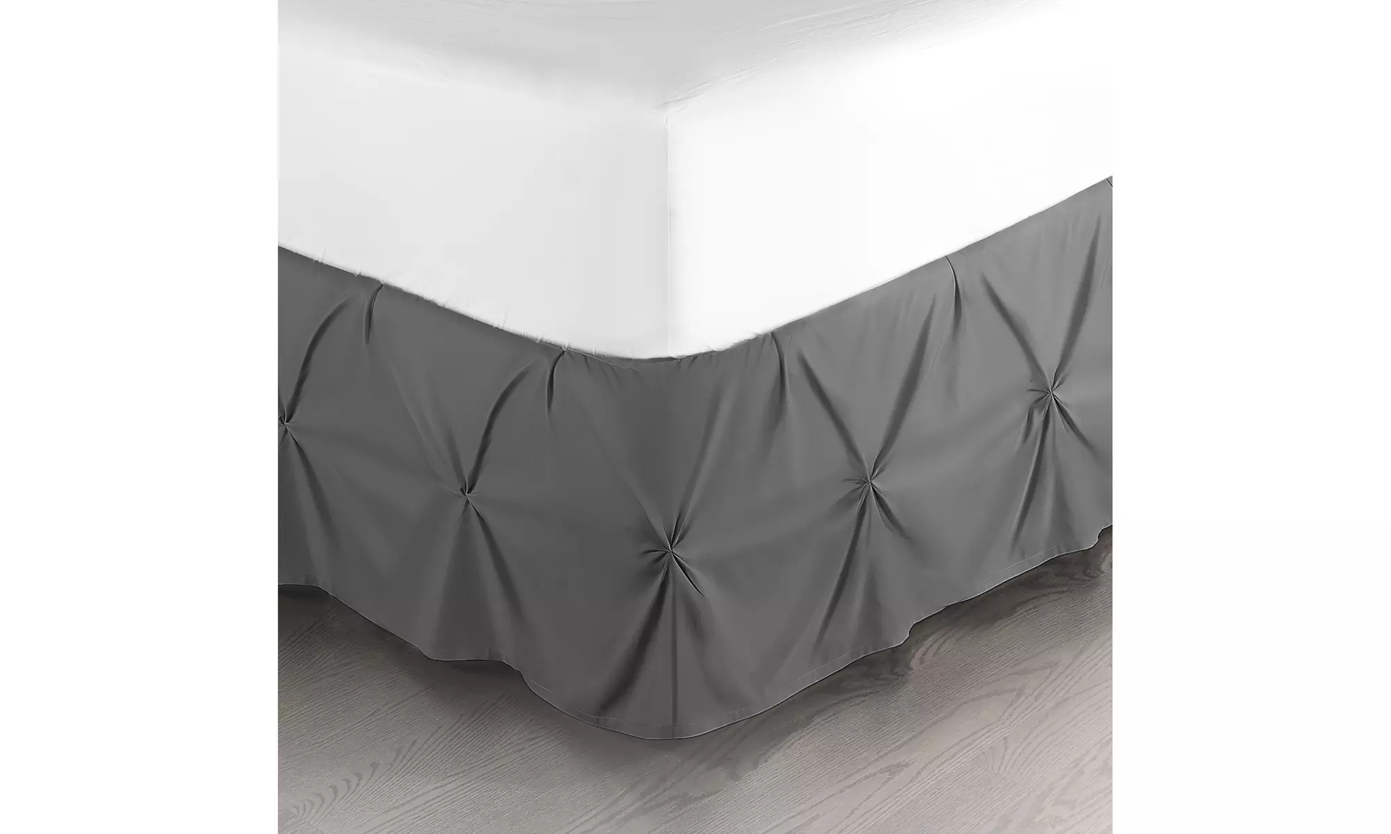 Nestl Pinch Pleat Bed Skirt - 14 inch Tailored Drop Pintuck Dust Ruffle