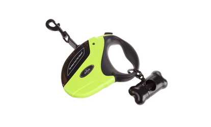 Petmaker Nylon 16' Retractable Ribbon Dog Leash with Waste Bags