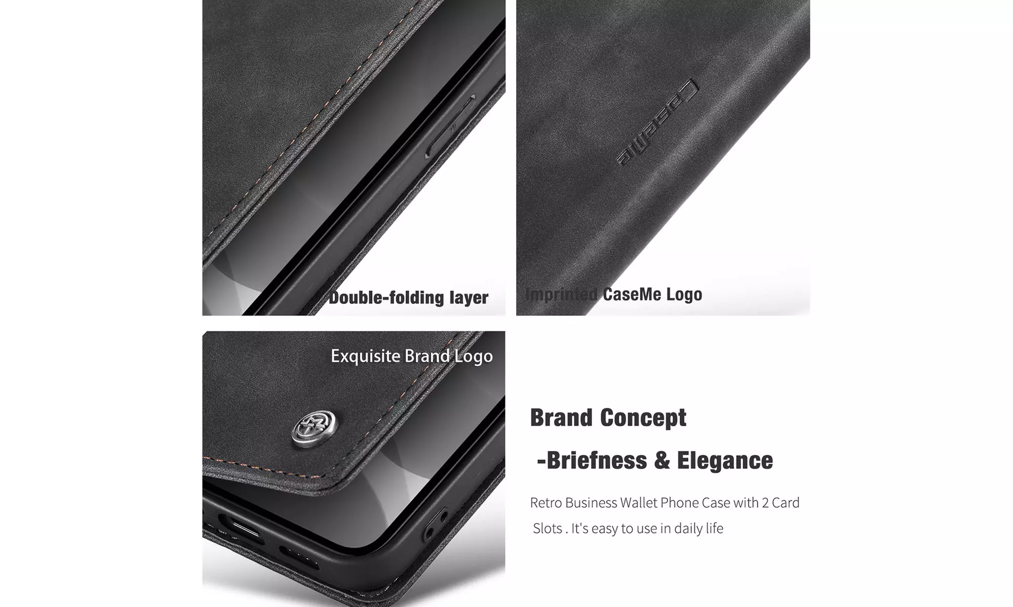 For iPhone 13 Pro Max/13/13 Pro Leather Flip Magnetic Wallet Card Slot Case