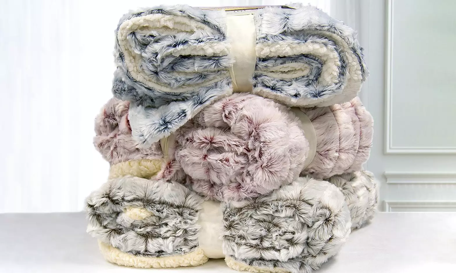Hotel Peninsula Micromink to Sherpa Reversible Throw (1- or 2-Pack) - Primary Image