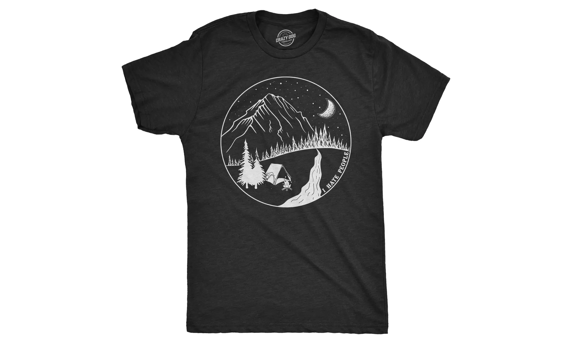 Mens I Hate People Camping T shirt Funny Sarcastic Happy Camper Gift Hiking - Second Medium