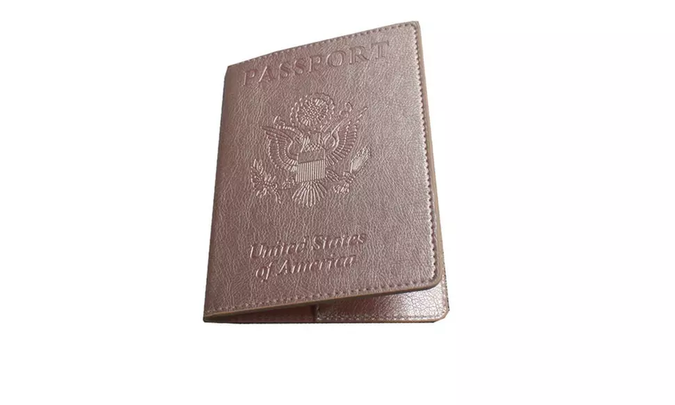 Slim Passport Card Holder Cover Faux Leather Travel Wallet