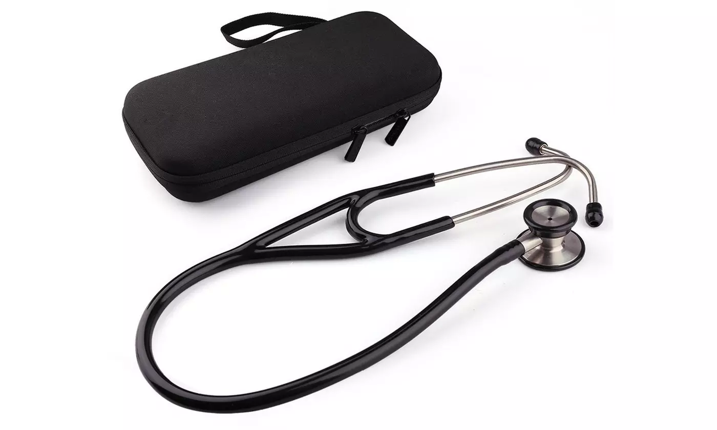 Dual Head Stethoscope with Hard Case Stainless Steel Chestpiece  - Primary Image