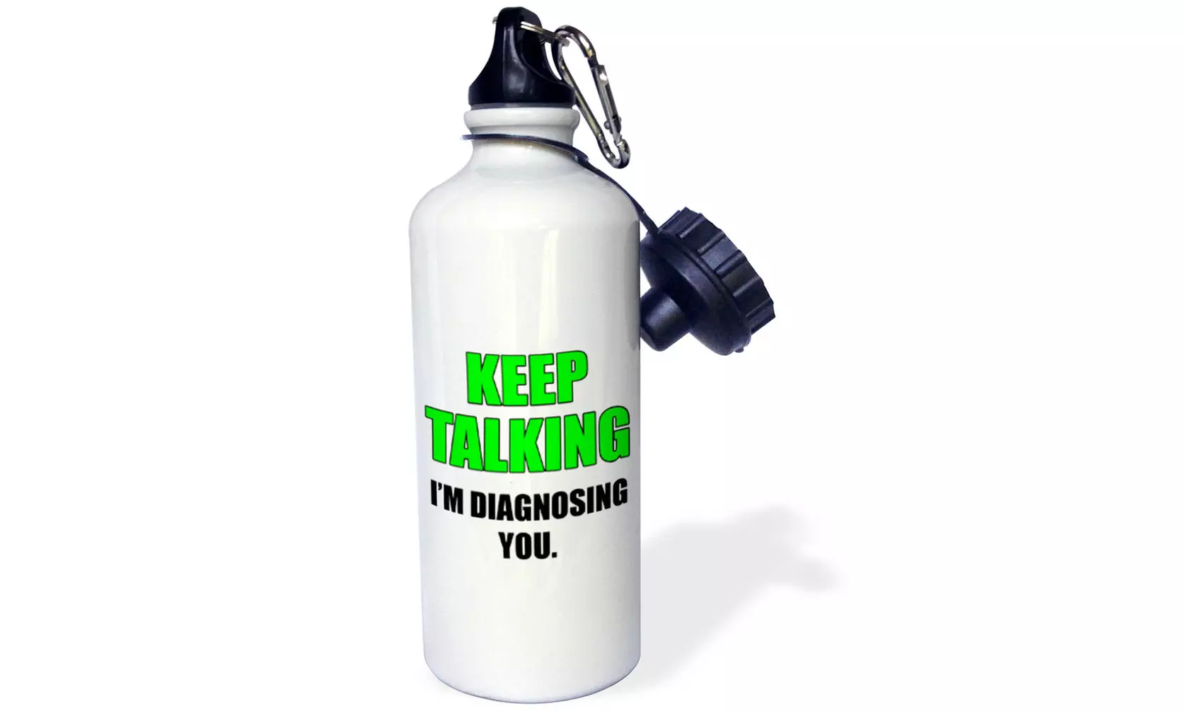  Water Bottle Keep talking Im diagnosing you. Lime green and black.  - Primary Image