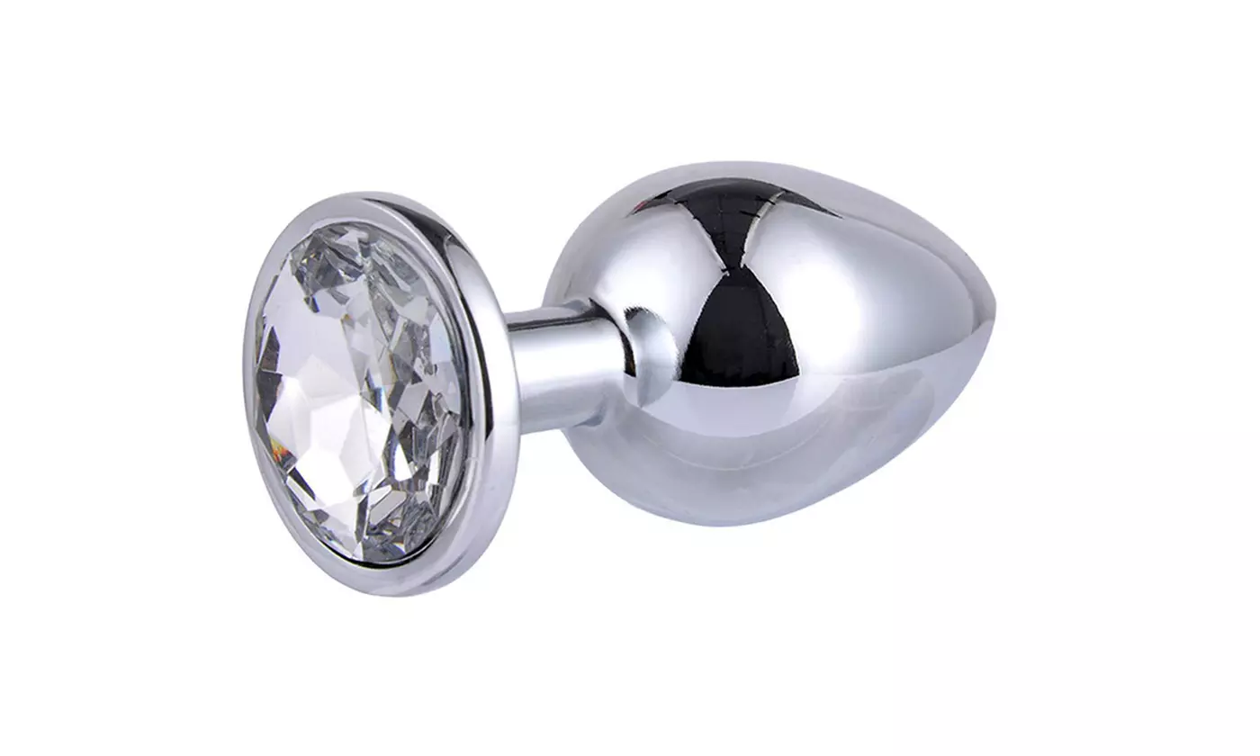 Stainless Steel Jeweled Anal Plugs Stimulation Toys Stopper Multi Color