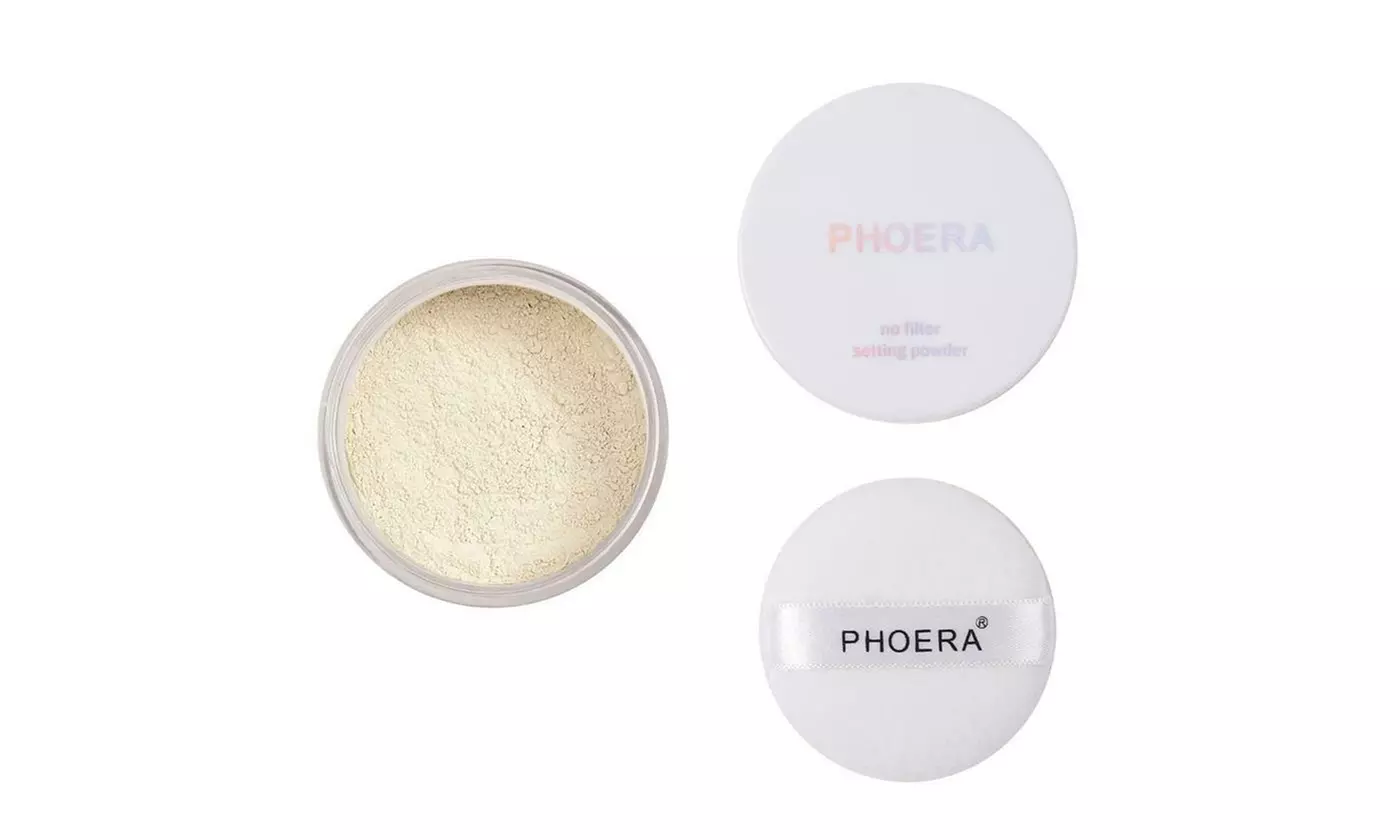 Phoera Translucent Loose Setting Face Powder Makeup Foundation Smooth Full Size