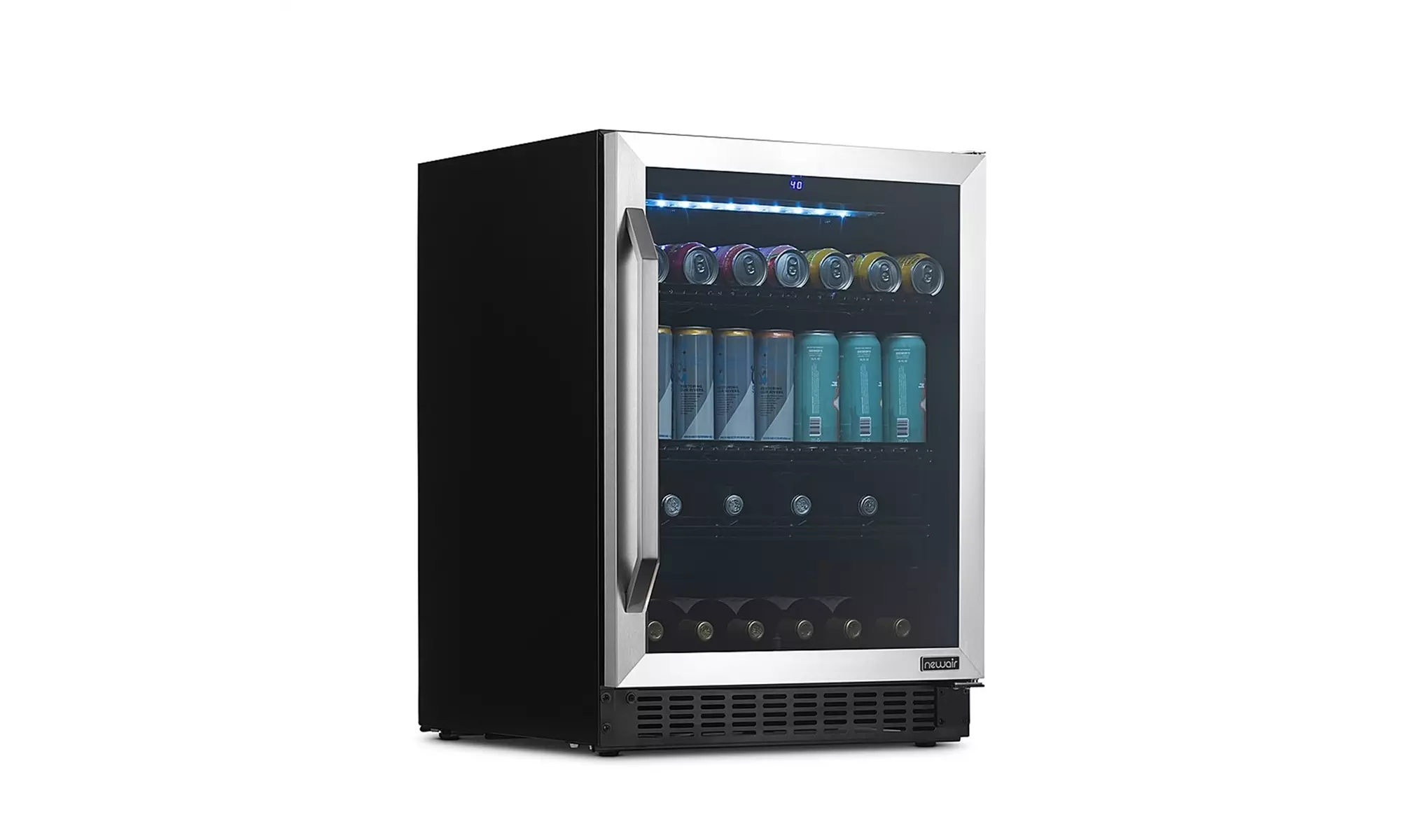 Newair FlipShelf 24" Beverage Fridge, NWB180SS00 (B Grade) - Primary Image