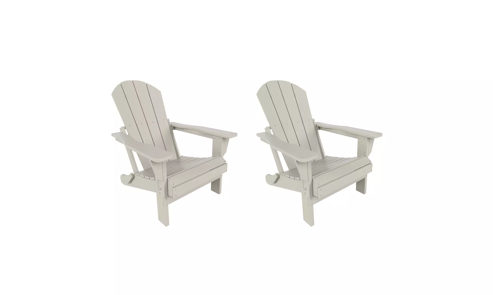 WestinTrends Malibu HDPE Outdoor Patio Folding Poly Adirondack Chair Set Of 2