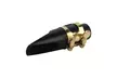 Alto Saxophone Mouthpiece Cap Ligature Black and Golden - Second Medium