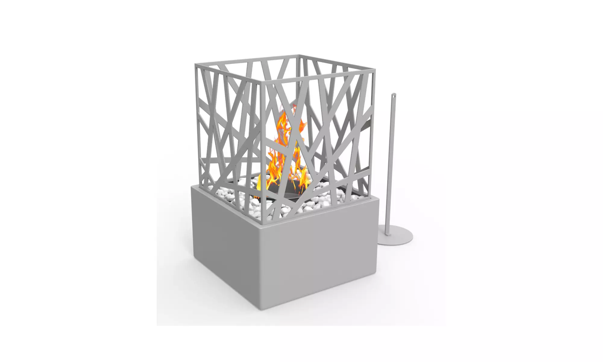 Regal Flame Bruno Ventless Tabletop Portable Bio Ethanol Fireplace - Gray - Primary Image
