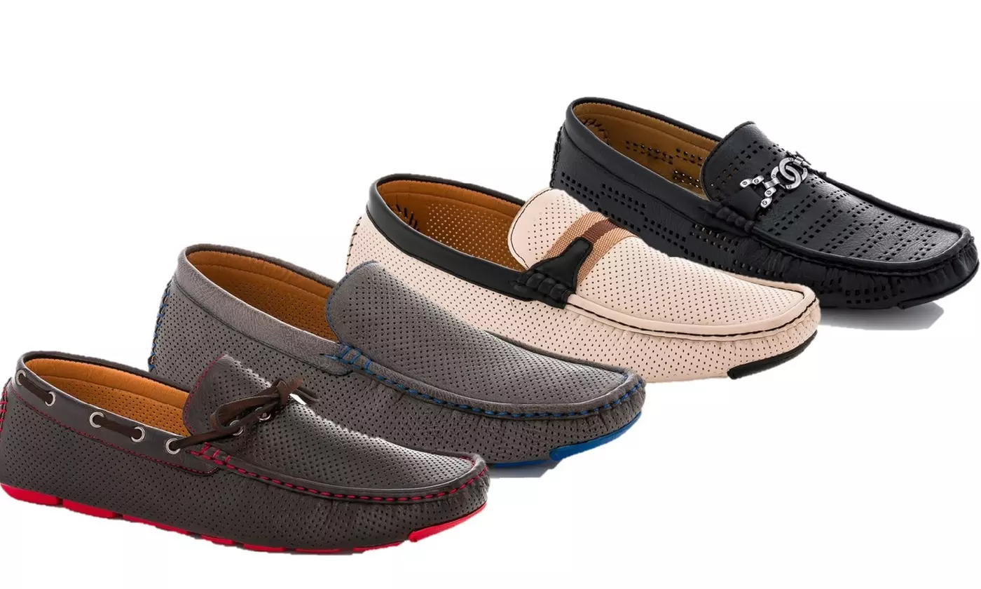 Franco Vanucci Men's Perforated Driver Shoes Multiple Styles - Primary Image