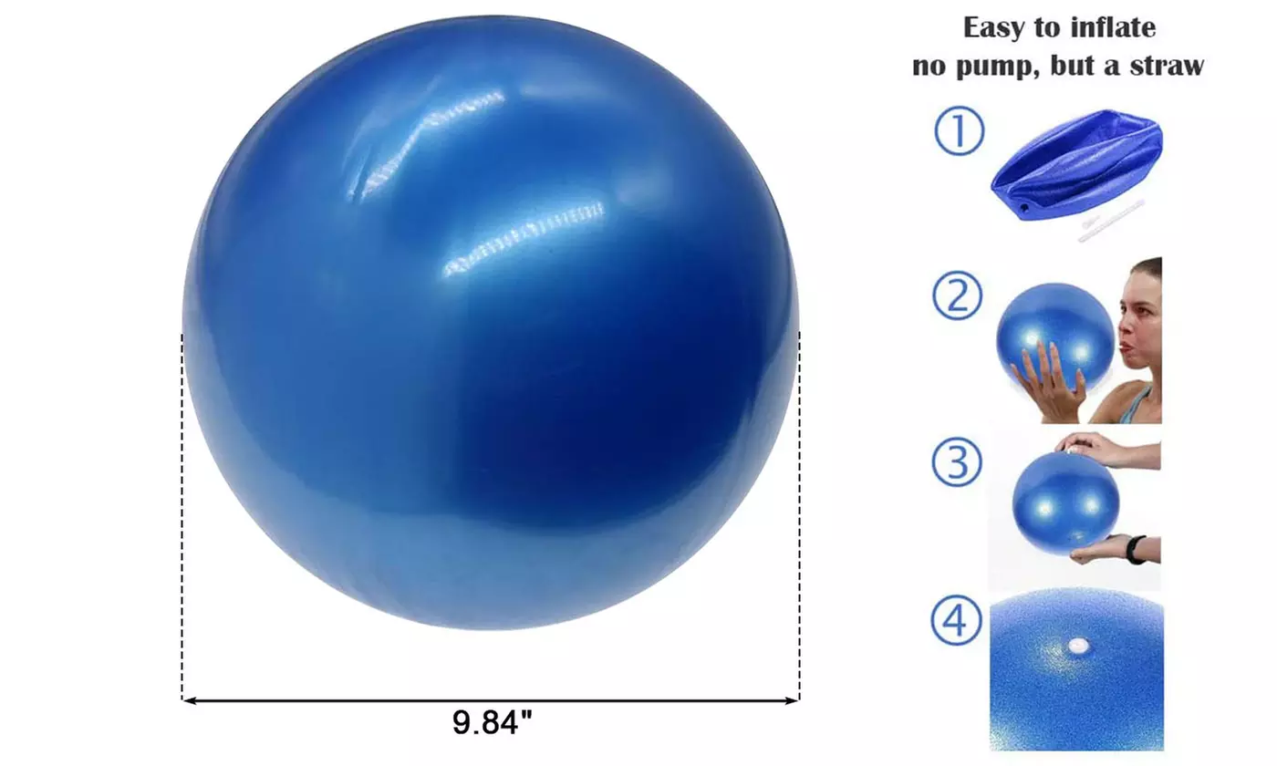 10 inch Exercise Yoga Ball Fitness Pilates Sculpting Balance Inflatable Tool