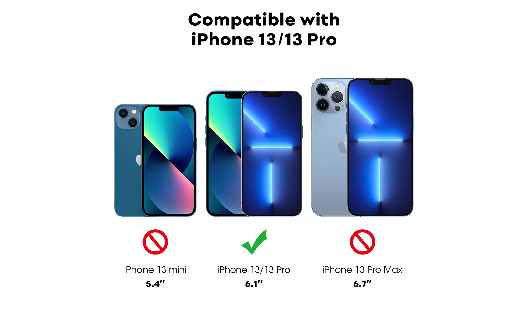 Tempered Glass Screen Protector for iPhone 12/13, Pro, Pro Max, Full Coverage