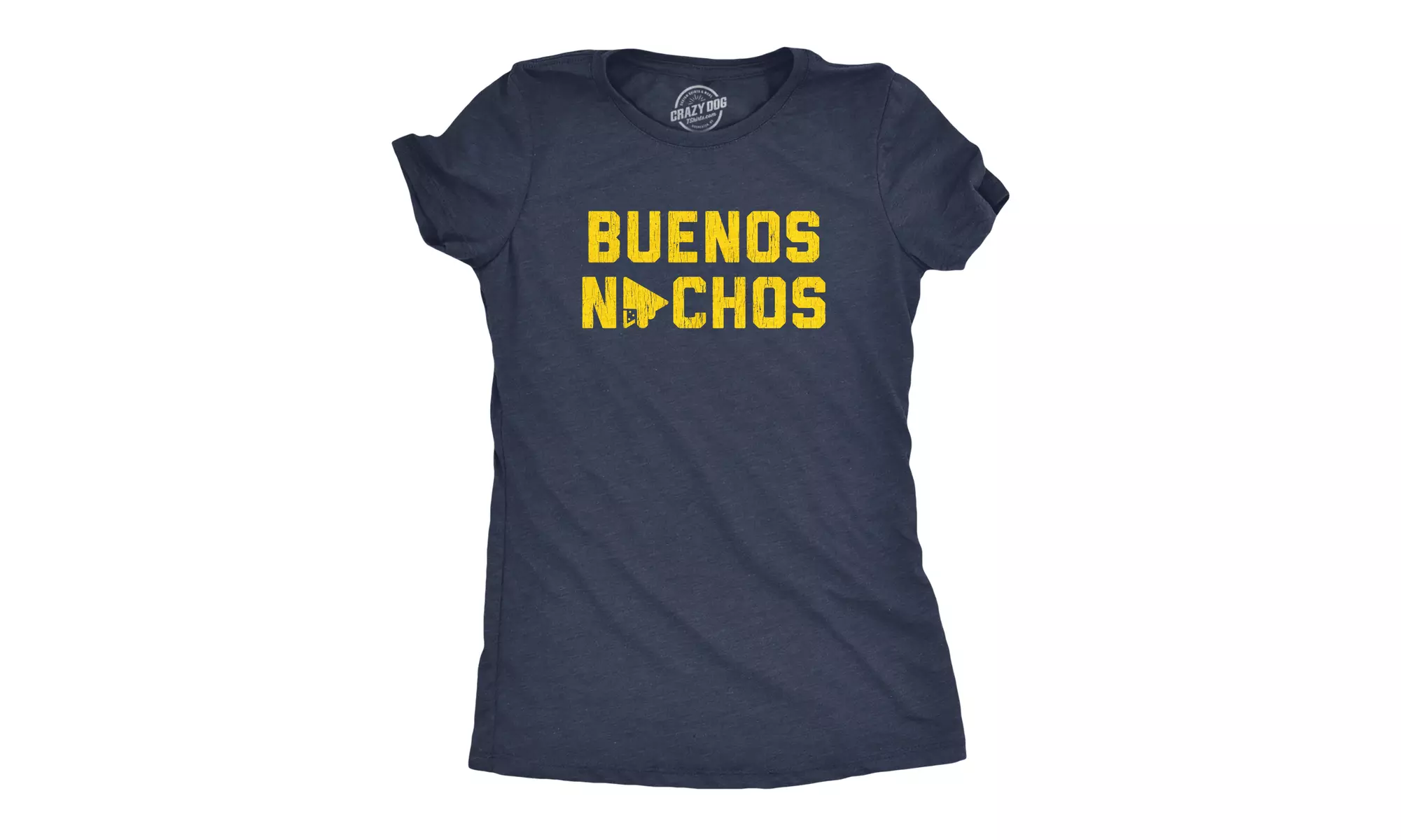Womens Buenos Nachos Tshirt Funny Good Night Snack Nacho Cheese Graphic Novelty  - Primary Image