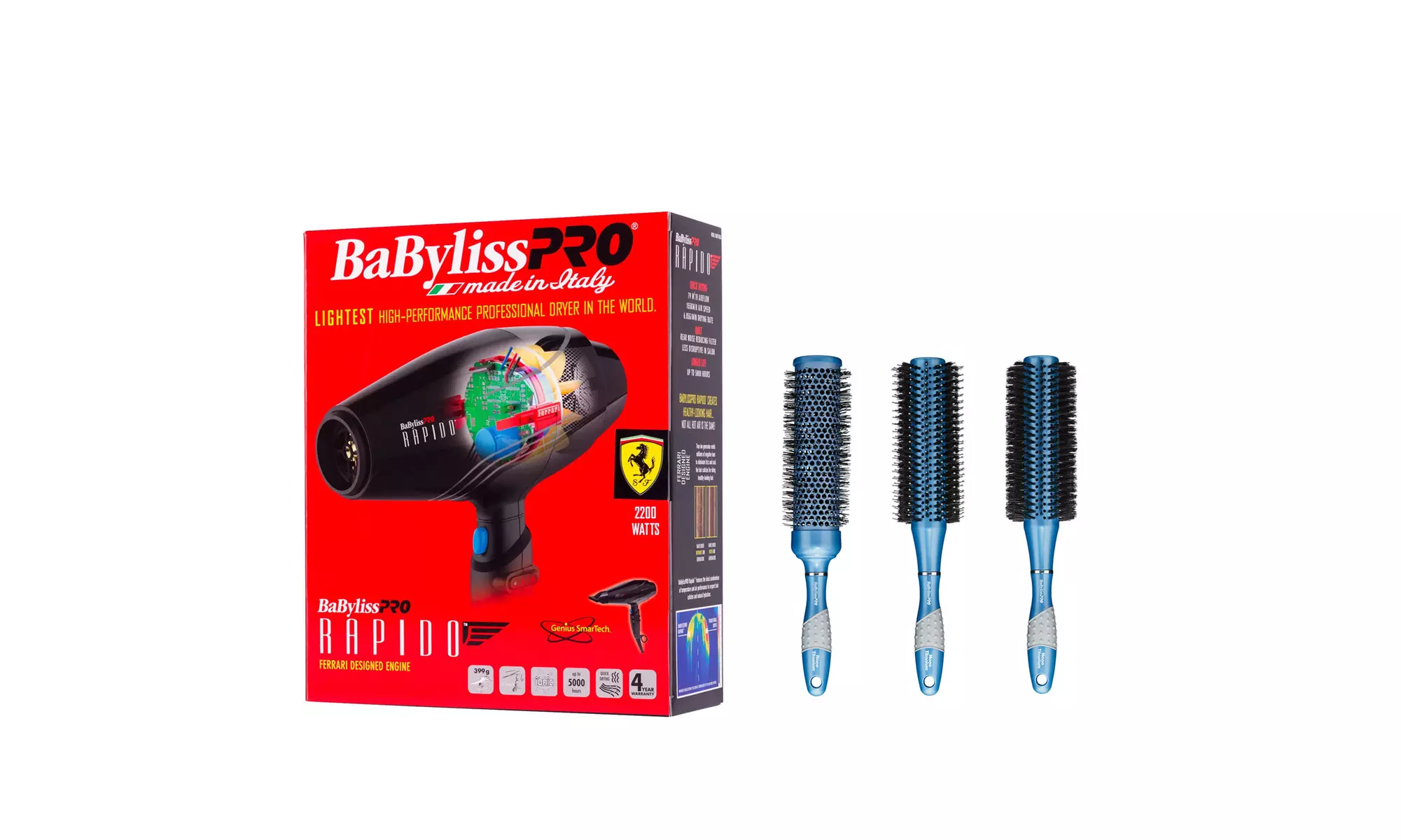 Babyliss Pro BF7000 Rapido Ferrari Designed Hair Dryer/Brush Sets - Primary Image