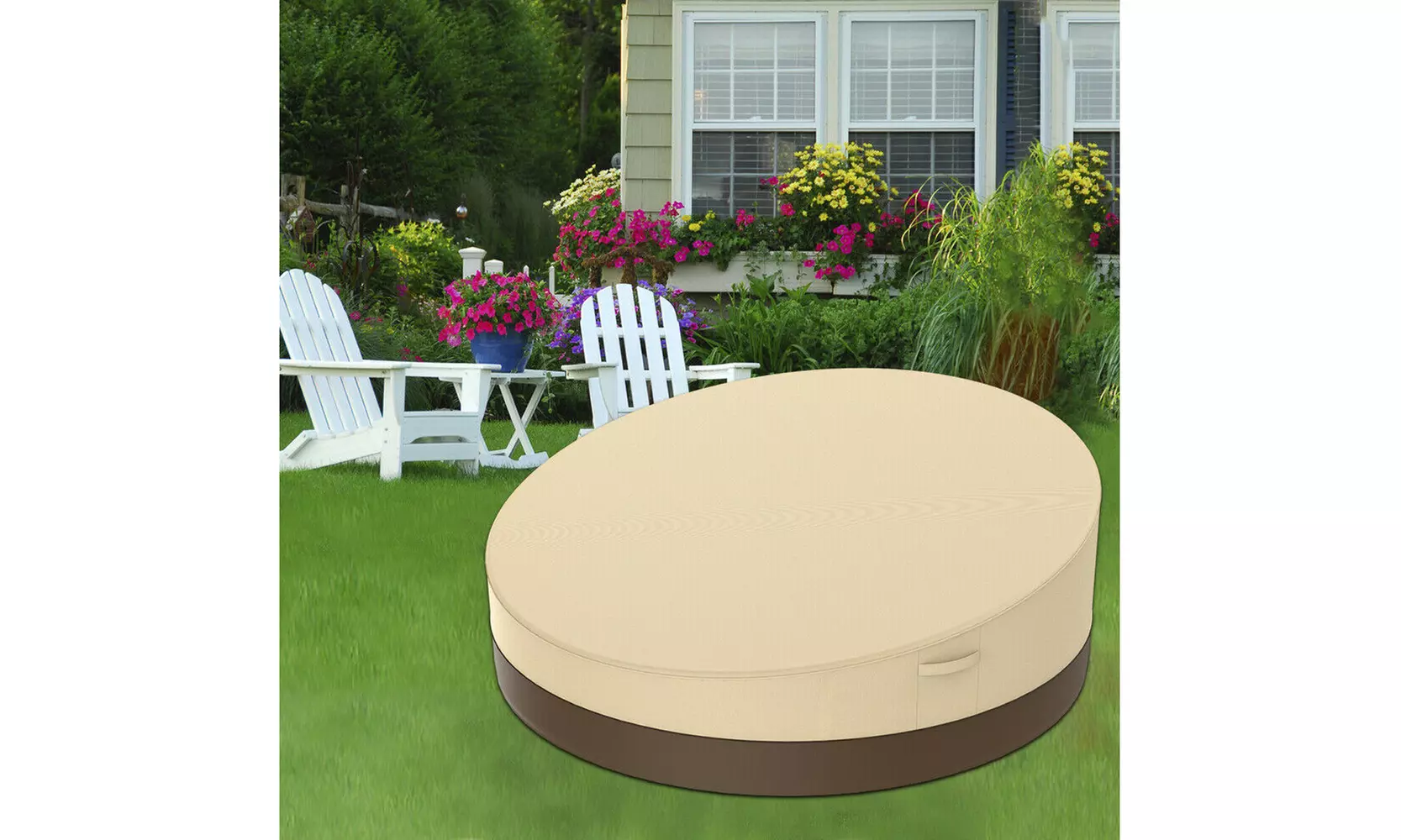 Round Daybed Outdoor Round Canopy Patio Furniture Sofa Water-resistant Cover NEW - Second Medium